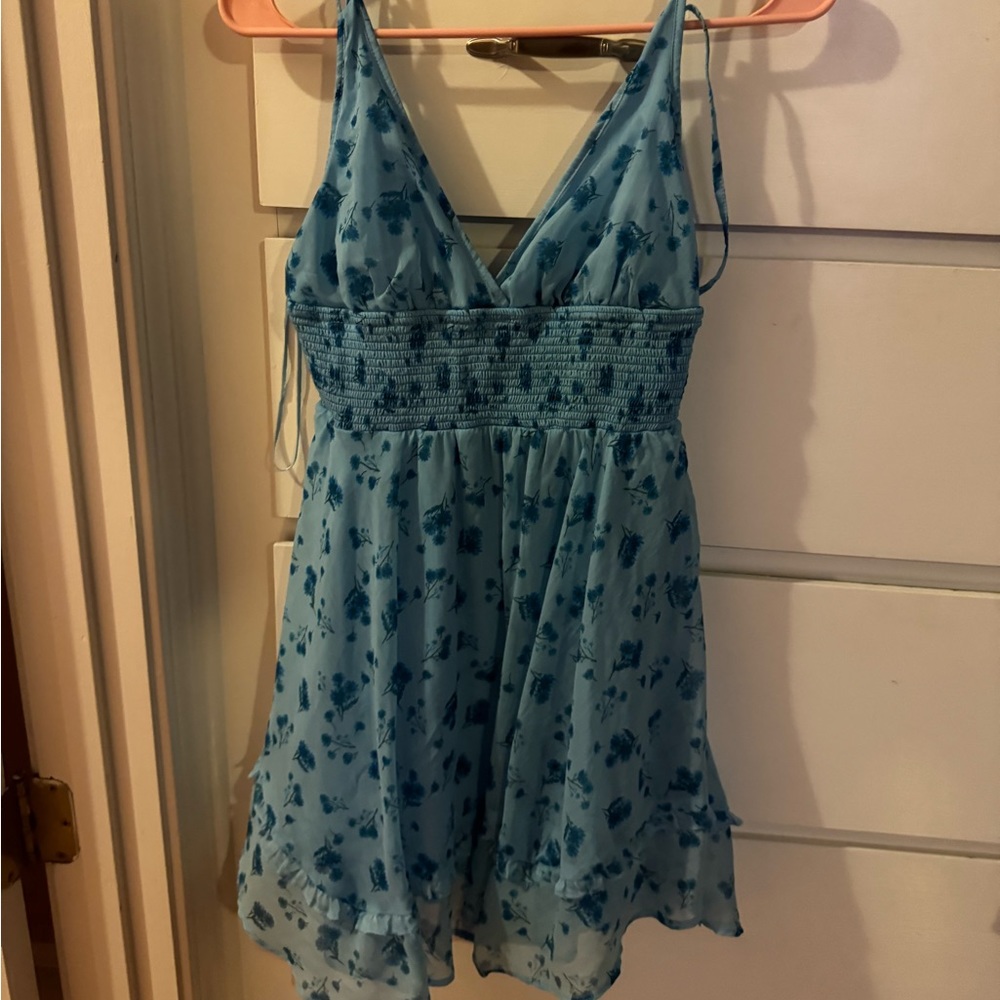 Light blue floral dress